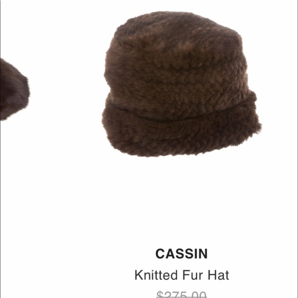 Cassin Brown Mink Fur Hat - Picture 2 of 5